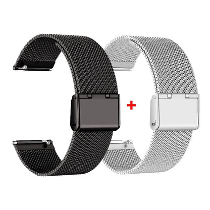 22mm/20mm Metal Watch Strap – Compatible with Garmin Vivoactive 3/4/5, Forerunner 245/645/745/965, Venu 2/3, SQ2 Music