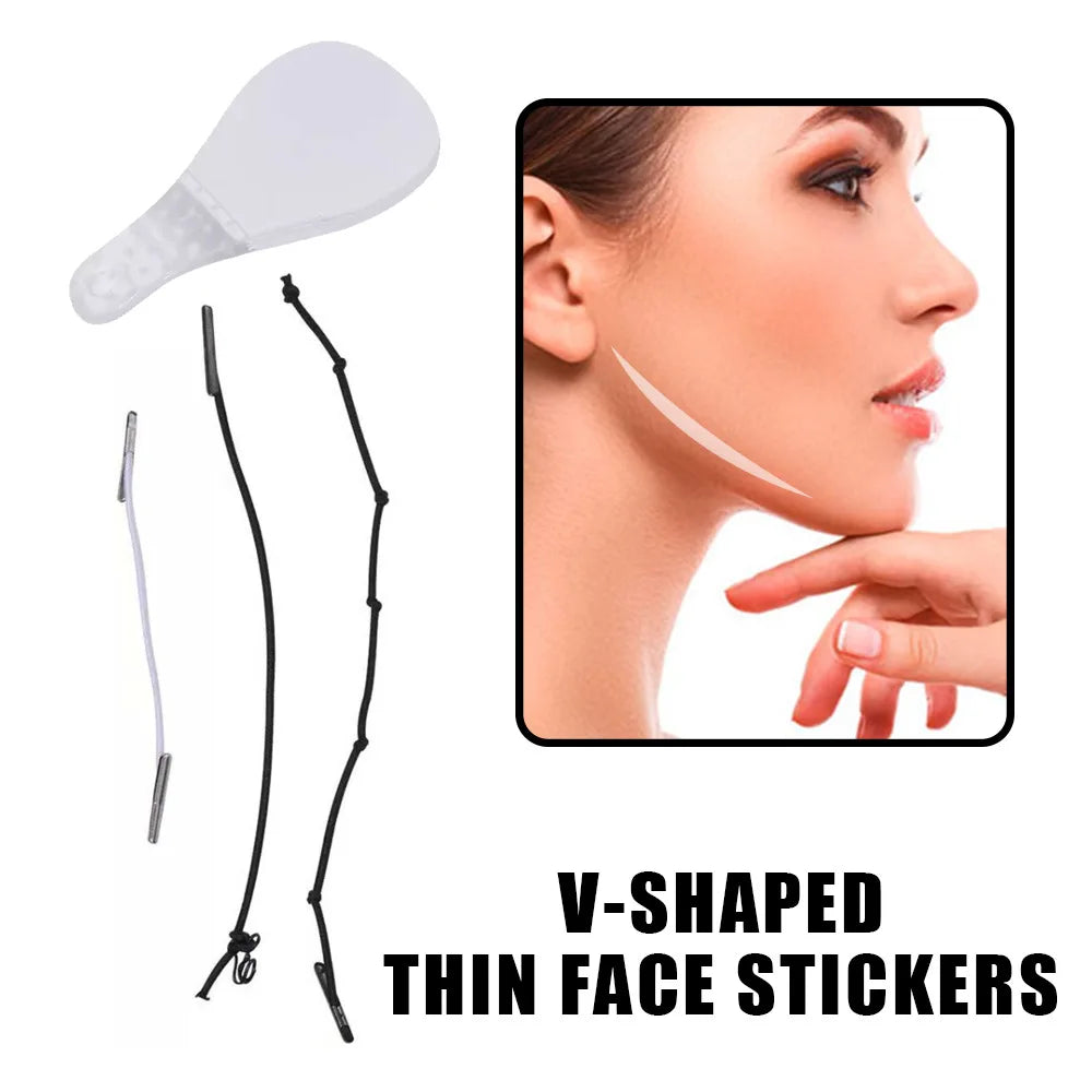 40-Piece V-Shape Face Lift Stickers - Invisible Skin-Lifting Tapes for Double Chin and Wrinkle Concealment