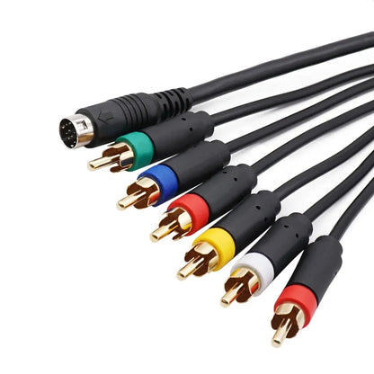 1.8M RGB/RGBS 9-Pin Cable for Sega Mega Drive 2 (MD2) – Retro Game Console Video Cable for CRT Monitor Display Connection