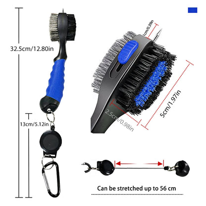 Golf Club Brush – 2-Sided Groove Cleaner Kit for Putter, Wedge & Ball, Golf Accessories
