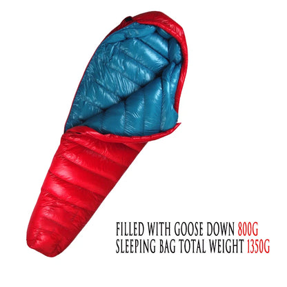 Ultralight Goose Down Sleeping Bag - Warm Adult Camping & Hiking Travel Sleeping Bag