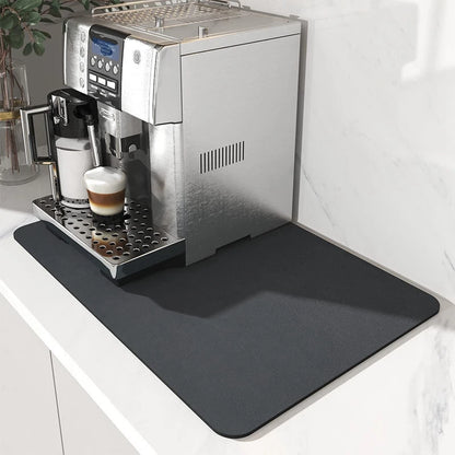 Absorbent Coffee Mats | Solid Color Tableware, Dish Drying Pad, Bottle Placemat & Kitchen Floor Rug