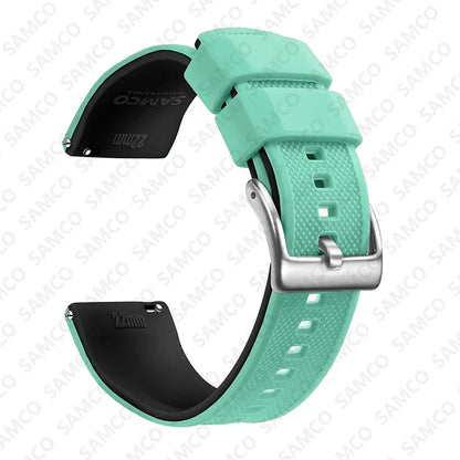 Quick-Release Silicone Watch Band - 18mm, 20mm and 22mm Rubber Replacement Strap for Huawei, Samsung Galaxy and Garmin Watches