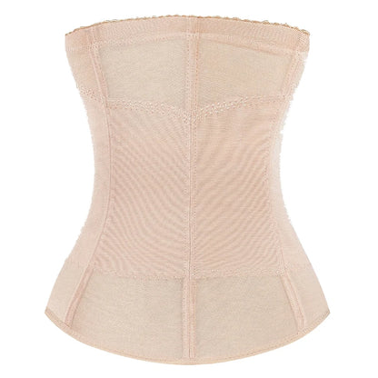 Colombian Mesh Embroidered Waist Trainer Corset Body Shaper for Women – Belly Control Shapewear