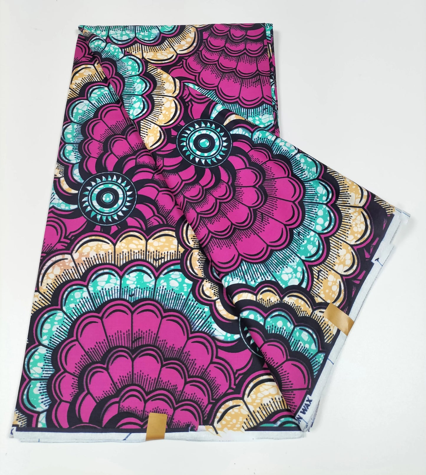 African Real Wax Print Fabric - 100% Cotton Nigerian Ankara Sewing Material for Party Dresses