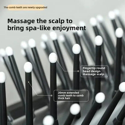 Foldable Hair Comb with Mirror - Portable Scalp Massage Brush, Anti-Static Travel Styling Tool for Girls
