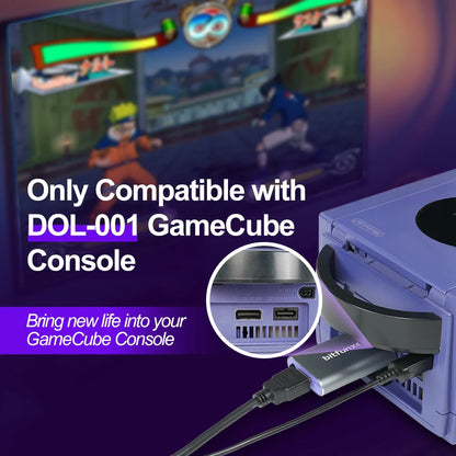 Bitfunx GC2HDMI Adapter – Digital AV to HDMI Converter for Nintendo GameCube NGC DOL-001 Console