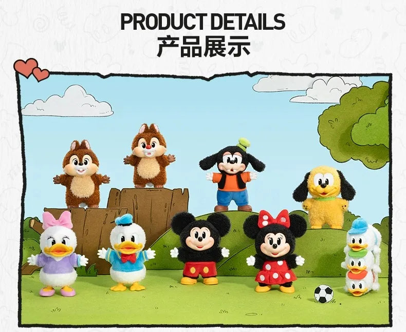 Original Pop Mart Mickey Family Keychain — Cute Vinyl Figure Blind Box for Kids & Collectors