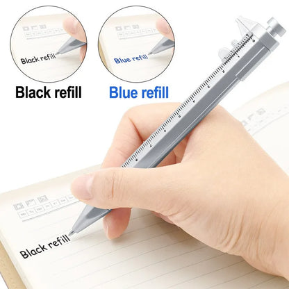 Multifunction Caliper Ballpoint Pen — 0.5mm Gel Ink Roller Pen with Vernier Caliper Design, Creative Stationery