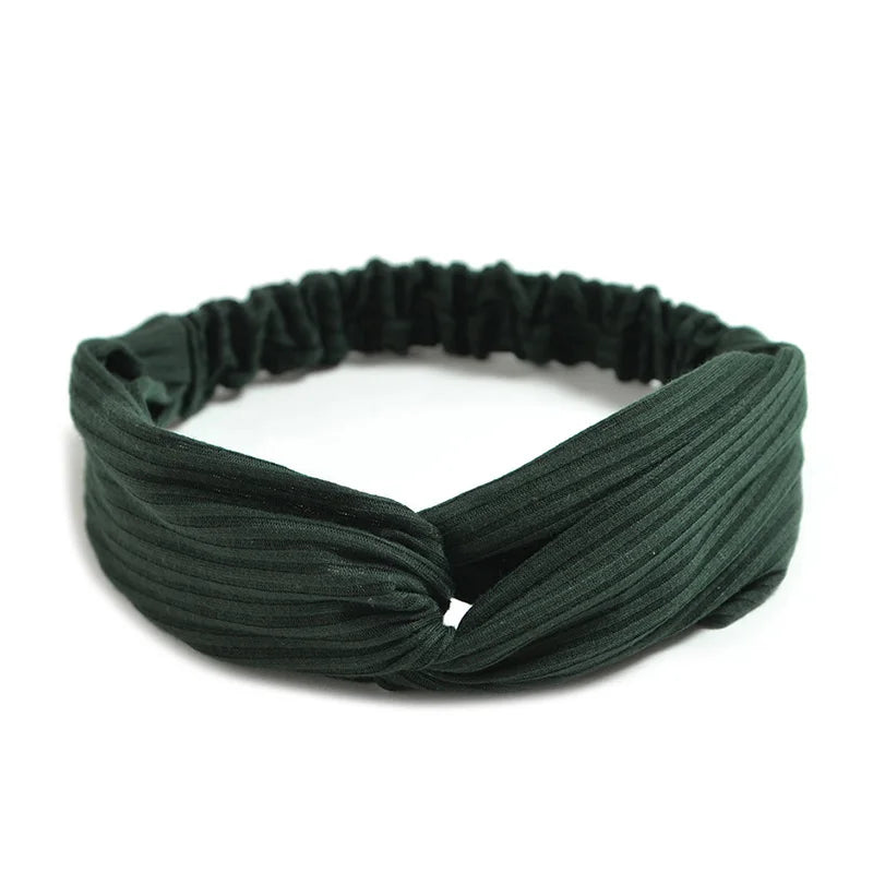 Women Cross Top Knot Headband – Elastic Soft Solid Color Hair Bands, Twisted Knotted Headwrap, Hair Accessories for Girls
