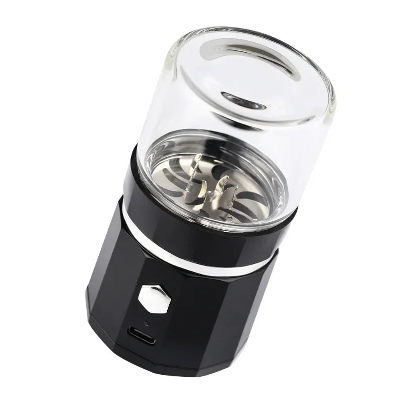 SMO Portable Electric Tobacco & Herb Grinder – Dry Grass Crusher Machine with Intelligent Touch Smoke Prevention