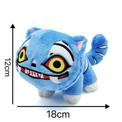 Demons Hunters Purple Tiger Plush Hat with 3 Eyes – Cute Monster Stuffed Toy for Fans & Gifts