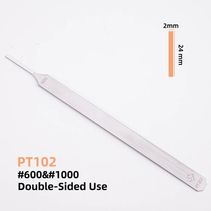Double-Sided Model Sanding File – 1mm-3mm Narrow Nose for Deep Crevices and Small Model Parts