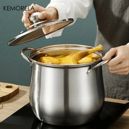 Large Stainless Steel Soup Pot – Universal Cooking Pot for Noodles, Stew & Chicken Soup