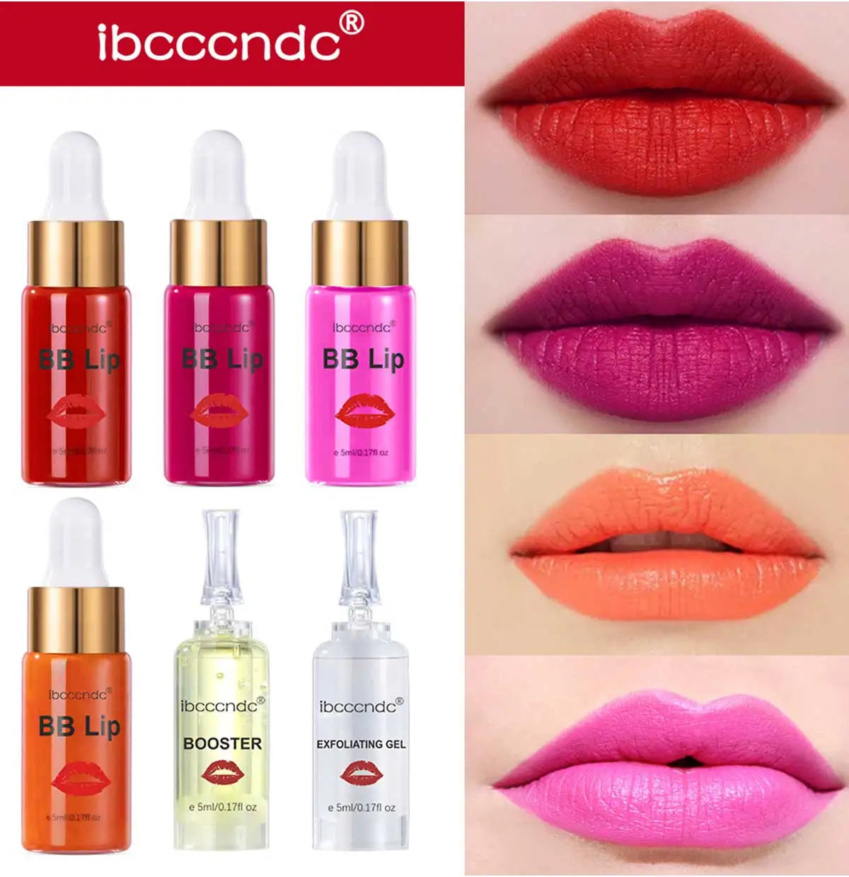 BB Lips Ampoule Serum Starter Set – Semi-Permanent Tinted Lip Gloss, Moisturizing & Long-Lasting Lip Care with Free Shipping