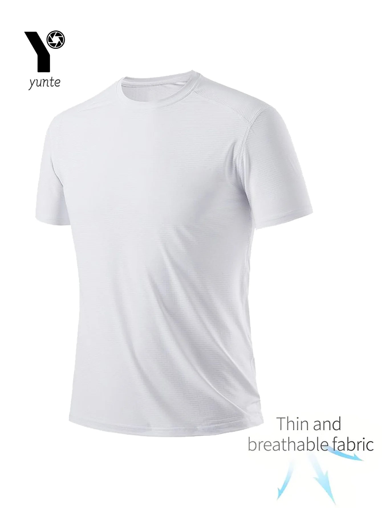 7-Pack Men's White T-Shirts - Ultra-Light Quick-Dry Breathable Gym & Fitness Tees