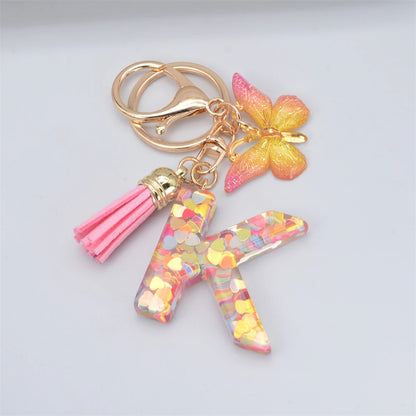 A-Z Letter Metal Keychain - Personalized Initial Car Key Ring & Name Gift