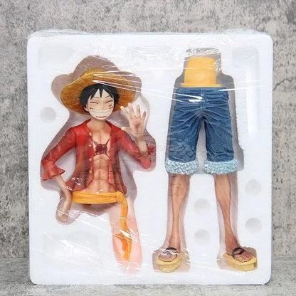 One Piece 42.5cm Straw Hat Monkey D. Luffy Figure – 1/4 Scale Large Smiley Anime Statue, Decorative Doll Toy Gift