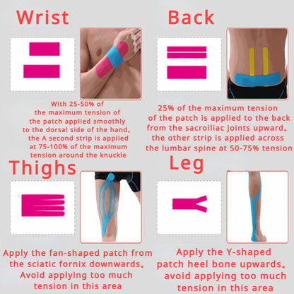 Sports Tape Muscle Patch - 5cm x 5m Lift Chest Tape, Anti-Sagging Knee & Elbow Stretch Fitness Brace