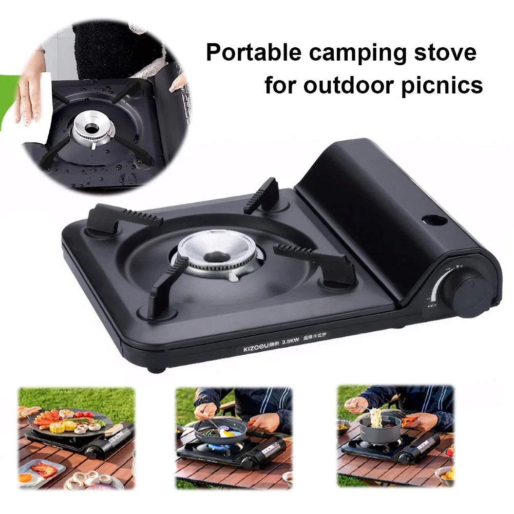 2026 Portable Single Burner Camping Gas Stove - Automatic Ignition Cassette Cooker for Indoor & Outdoor Cooking