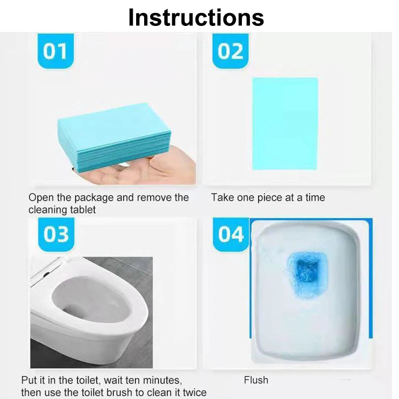 30/60/90PCS Floor Cleaner Sheets - Mopping, Decontamination, Scented, Suitable for Tiles and Toilet - Household Hygiene Tablets