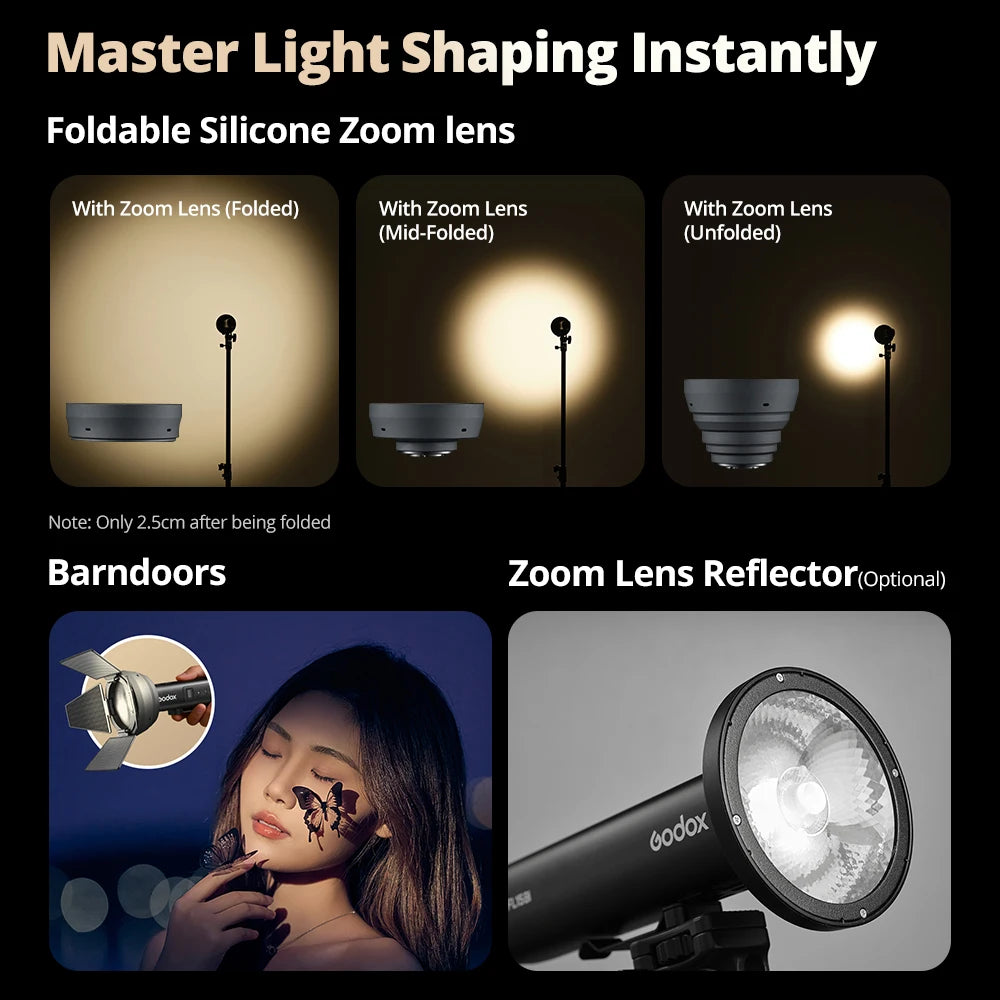 Godox FL15Bi Bi-Color LED Video Light - 2800K–6500K Portable Handheld Light with 11 FX Effects for Photography & Vlogging