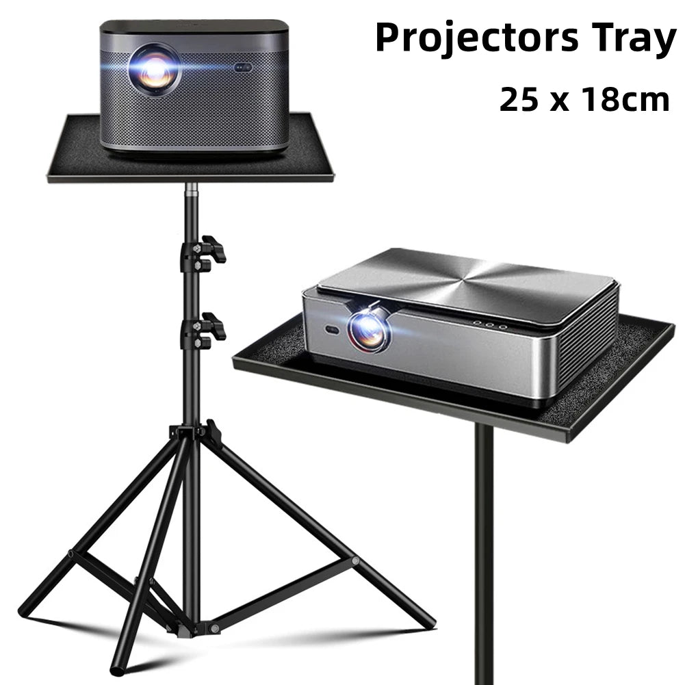Sound Card Projector Tray with Microphone Tripod Stand – Smartphone, Camera, and Laptop Bracket Platform with 1/4-inch Screw Adapter
