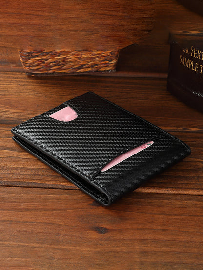 2024 New Microfiber Carbon Fiber Wallet for Men, Simple Credit Card Holder