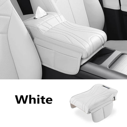 Car Armrest Height Increase Pad with Storage Bag – Leather Center Console Cover for Jaecoo J7, Jetour T2 & Haval H9 (2024–2025)