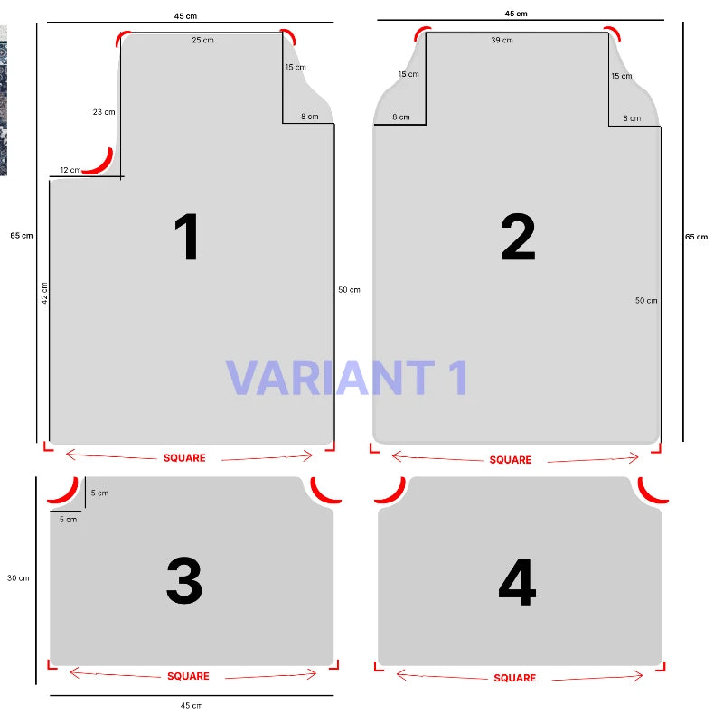 Bohemian Universal Floor Mat Set - American Retro Anti-Slip Soft Rugs for Car, Bedroom and Home