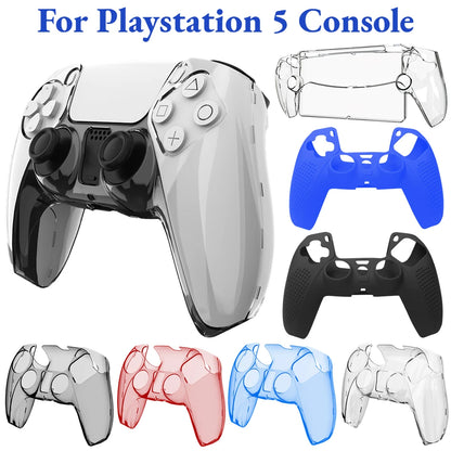 Ultra-Slim Clear PC Cover for PS5 DualSense Controller – Electronic Accessory Protector Case