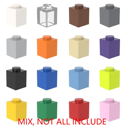 FunBrick 1x1 Classic Building Blocks - 20/50/100PCS DIY Creative Bricks Compatible with 3005 Plastic Blocks