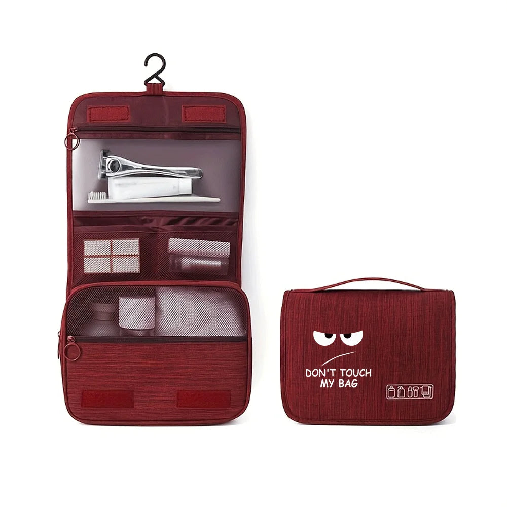 Cartoon Eye Portable Makeup Bag – Unisex Cosmetic Organizer & Toiletry Hanging Pouch for Travel, Shaving & Makeup Storage