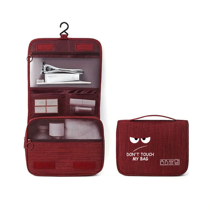 Cartoon Eye Portable Makeup Bag – Unisex Cosmetic Organizer & Toiletry Hanging Pouch for Travel, Shaving & Makeup Storage