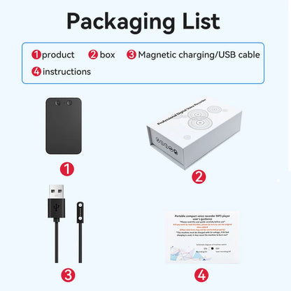 AI ChatGPT-4o Intelligent Voice Recorder — Noise Reduction Audio Dictaphone with 59 Languages Translation & Summarize, 8-128GB Storage