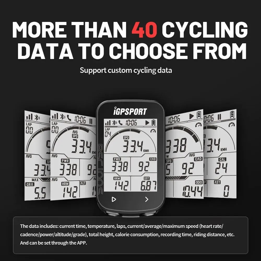 IGPSPORT BSC100S GPS Bike Computer — Wireless Speedometer, Digital Stopwatch & Cycling Odometer