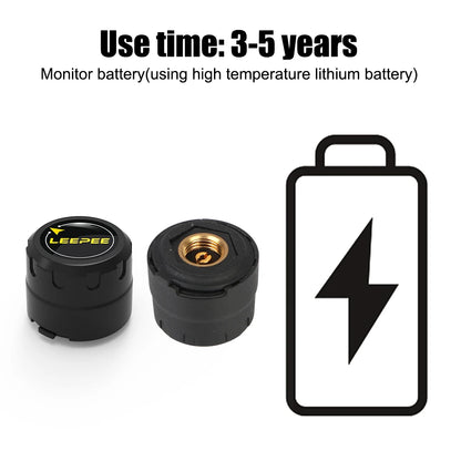 Motorcycle TPMS Bluetooth 4.0/5.0 Tire Pressure Monitoring System – 2 Sensors Pit Bike Tyre Tester Diagnostic Set