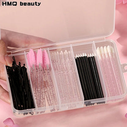 80PCS Professional Makeup Brush Set - Eyebrow, Eyelash, Lip, and Micro Brushes for Makeup Application and Eyelash Extensions
