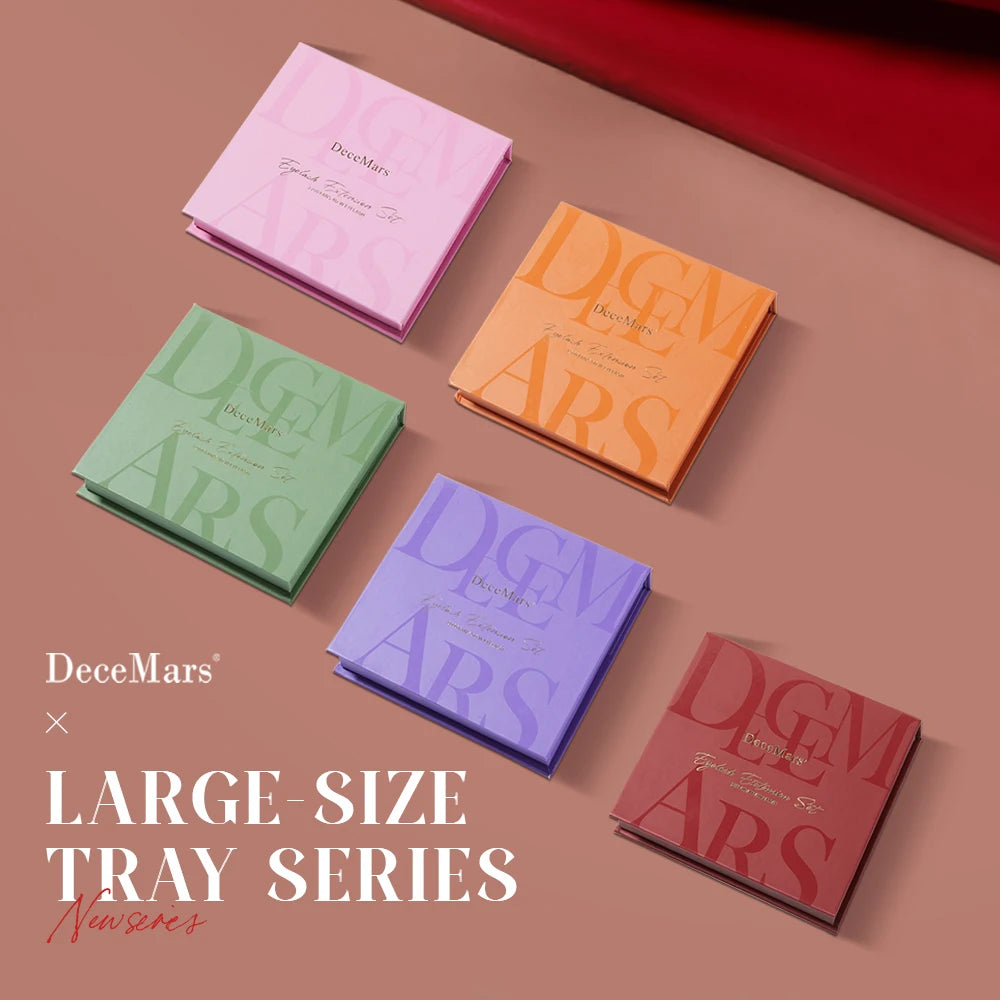 DeceMars 3D–6D Eyelash Extension Tray – Large Volume Individual Lash Extensions for Professional Use