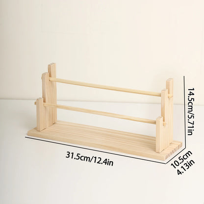 Solid Wood Hair Accessory Organizer - 2 to 5 Layer Desktop Jewelry & Hair Tie Stand