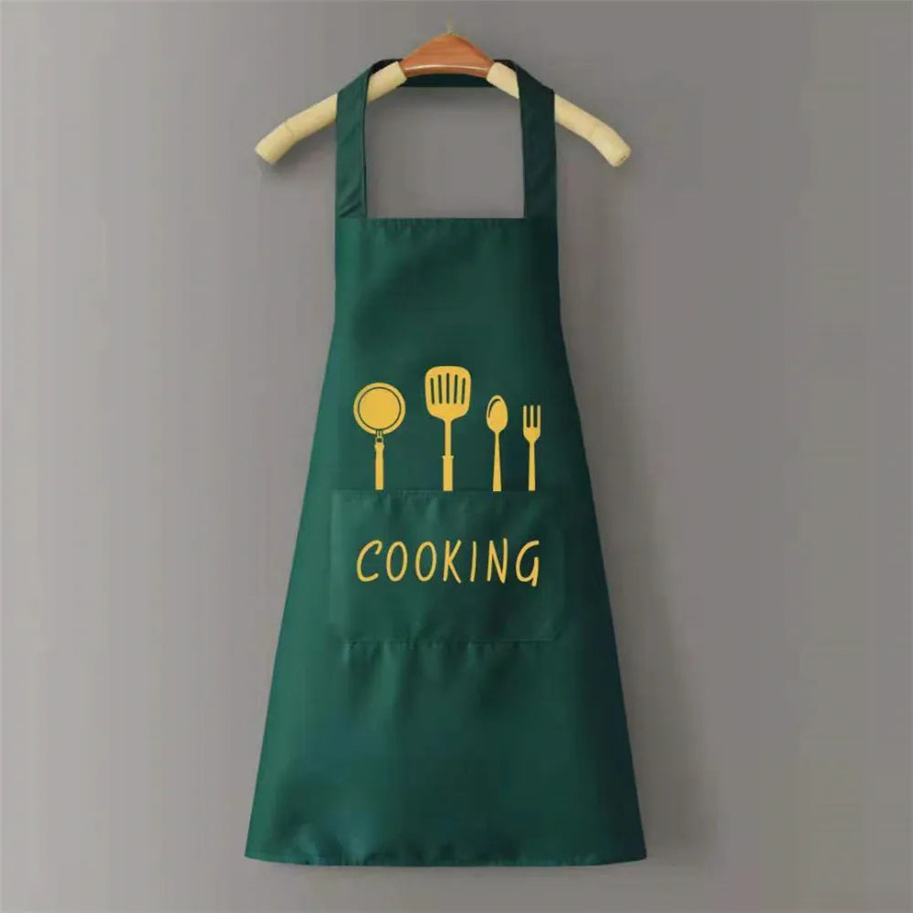 Waterproof Kitchen Cooking Apron - Oil-Resistant Adult Apron for Men and Women, Ideal for Cooking, Baking & Household Tasks