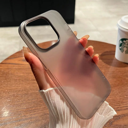 Ultra-Thin Matte iPhone Case - Translucent Hard PC Clear Silky Cover for iPhone 12–17, Plus & Pro Max Models