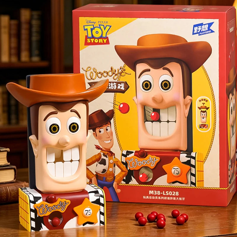 Woody Big Teeth Building Block Model Kit - Creative Desktop Assembly & Party Game Toy
