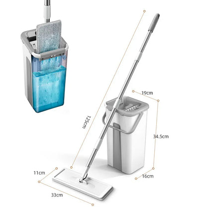 360° Rotating Microfiber Spin Mop and Bucket Set - Versatile Wet and Dry Floor Cleaning Solution for Household Use