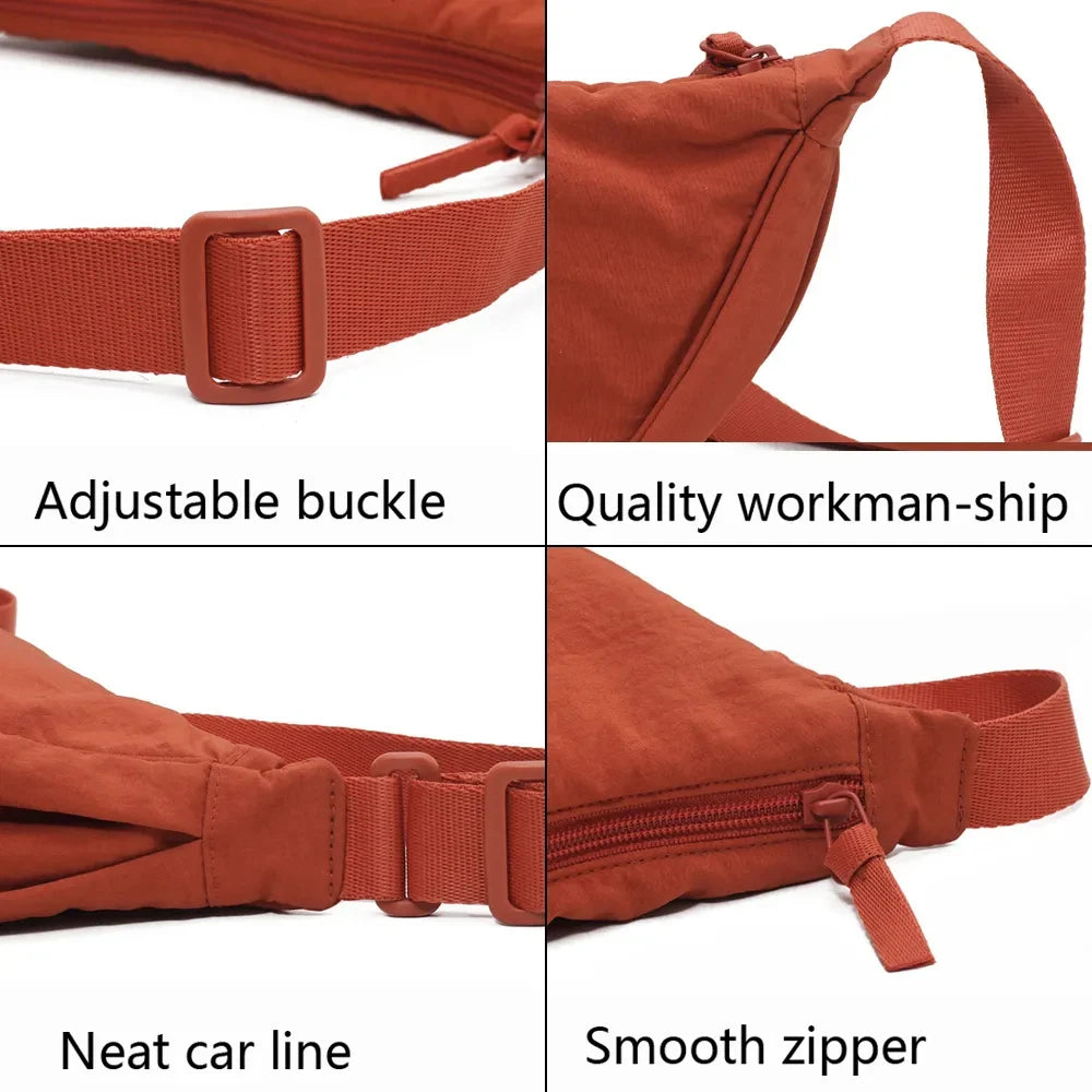 Women’s Nylon Hobo Shoulder Bag - Large-Capacity Half-Moon Crossbody Messenger Bag for Travel and Everyday Use