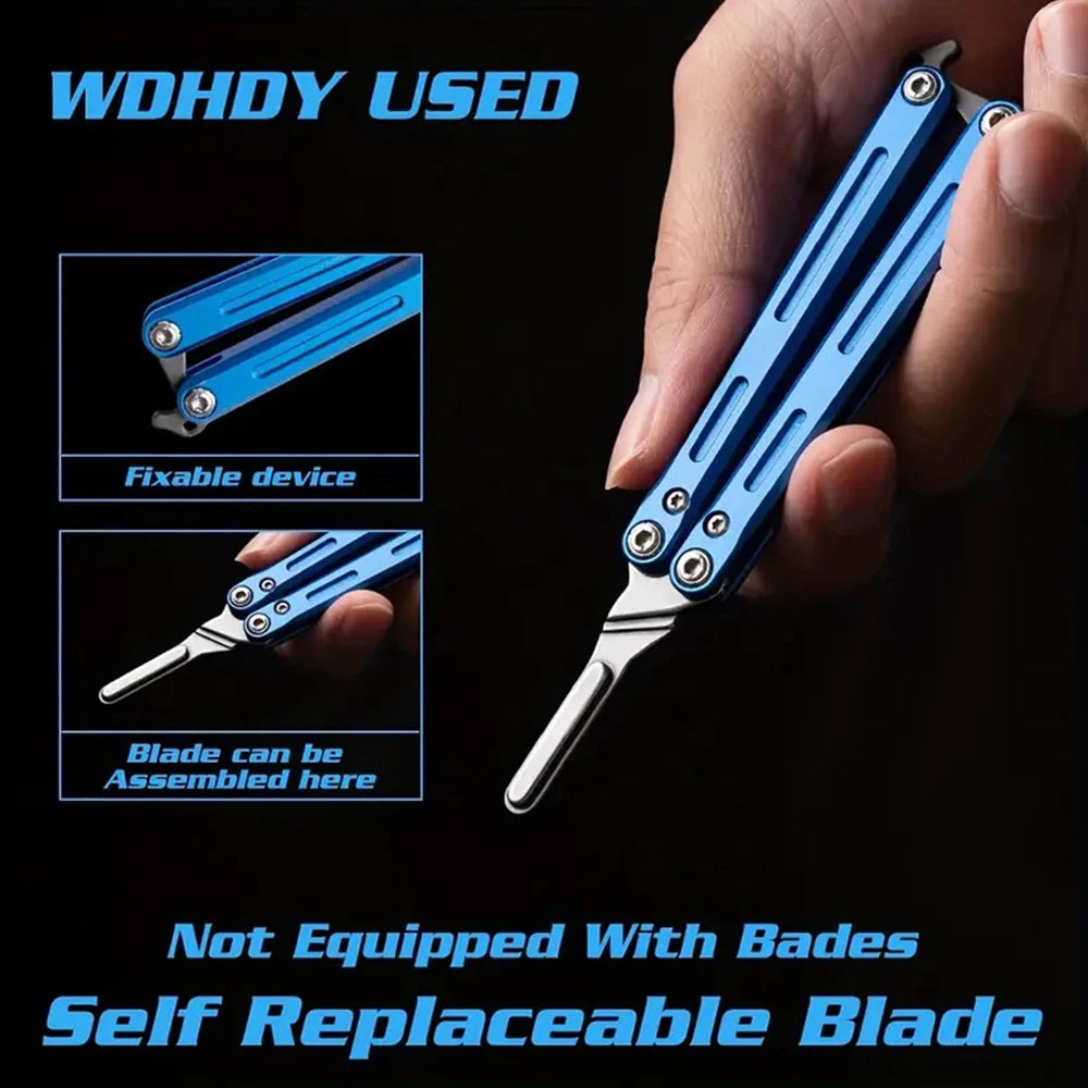 Foldable Butterfly Knife – Portable Stainless Steel Pocket Practice Knife for Outdoor Training