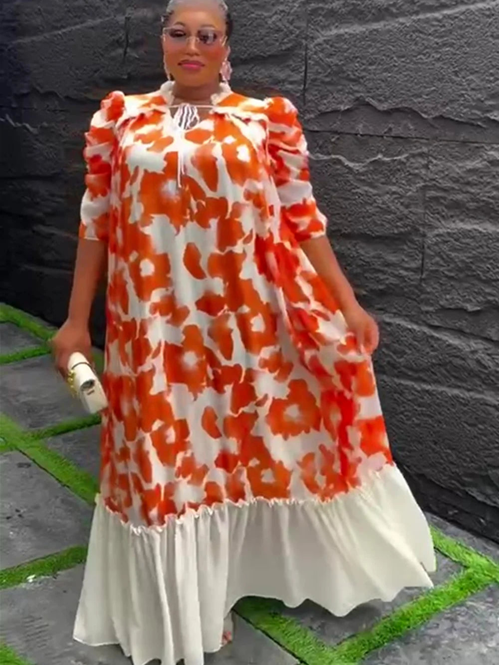 Plus Size African Party Dresses for Women 2026 - Summer Dashiki Ankara Print Muslim Maxi Gown