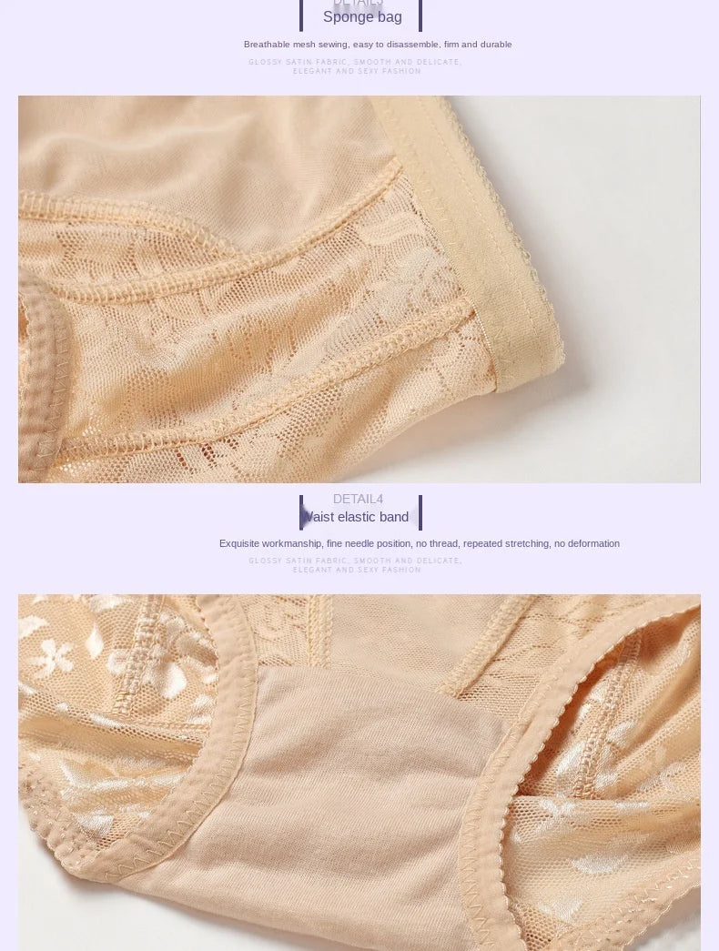 Women's Sexy Padded Butt Lift Panties – Mid-Waist Full Hip Enhancer Sponge Underwear