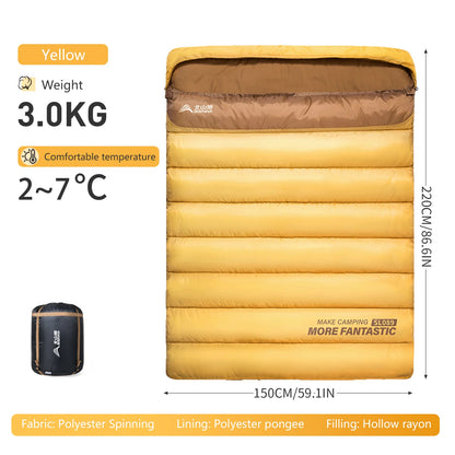 BSWOLF 2-Person Four Seasons Camping Sleeping Bag – Portable Winter Outdoor Travel & Hiking Bag
