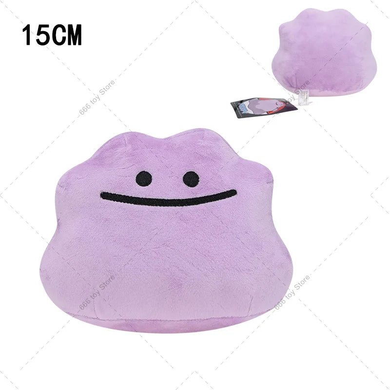 3 Styles Anime Pokémon Plush Dolls – Ditto, Cos, Gengar Stuffed Toys for Kids Birthday Gifts